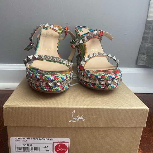 CL Pyraclou 110 Crepe Satin Flouri Size 41 - Picture 4 of 4